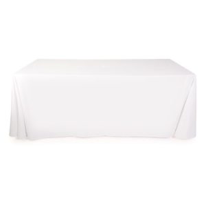 White, full length table cloths